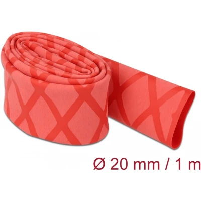 Afbeelding van Delock krimpkous x patroon antislip 1 m 20 mm rood