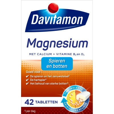 Afbeelding van Gratis Verzending: 4x Davitamon Magnesium Spieren en Botten 42 tabletten