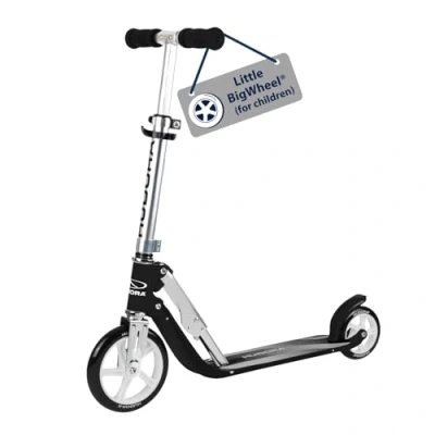 Afbeelding van HUDORA Little BigWheel Step, veilige aluminium step voor kinderen vanaf 3 jaar, in hoogte verstelbare en inklapbare cityroller maximaal 100 kg, stabiele met grote banden
