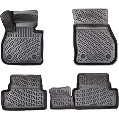 Afbeelding van Design 3D rubberen matten set voor Audi Q3 (8U) 2011 2018 extra hoge rand van 5 cm