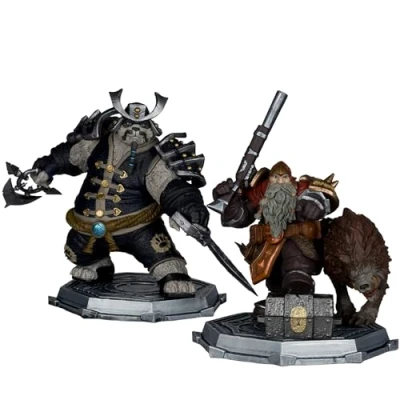 Afbeelding van World of Warcraft PVC Statue 2 Pack 1/12 Dwarf Hunter: Beast Master &amp; Pandaren: Monk (Gold Label) 15 cm