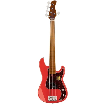 Afbeelding van Sire Marcus Miller P5 5 String FL Dakota Red snarige fretloze elektrische basgitaar