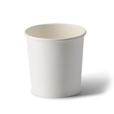 Afbeelding van BIOZOYG Biologische wegwerpbeker eetbeker kartonnen beker to go wit I composteerbare soepbeker wegwerp ijsbeker karton 25 stevige bekers 300 ml rond