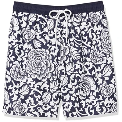 Afbeelding van Amazon Essentials Sneldrogende 9 &quot;Zwembroek Shorts, Zwart Vintage Bloem,