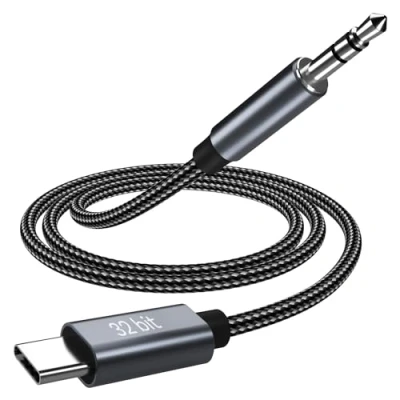 Afbeelding van MMOBIEL USB C naar 3.5mm Audio Aux Jack Kabel 32 Bit Type Hoofdtelefoon Mannelijke Stereokabel Geschikt voor iPhone 15 Series, iPad Pro, Samsung Galaxy S24 S23 S22 etc. 1m