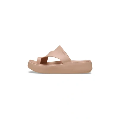 Afbeelding van Crocs dames Getaway Platform Toe Loop Sandaal, Roze karamel, 41/42 EU