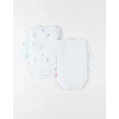 Afbeelding van Noukie&#039;s Rompertjes 2 Pack Unie Savanne Ecru lange mouw 1 maand 56