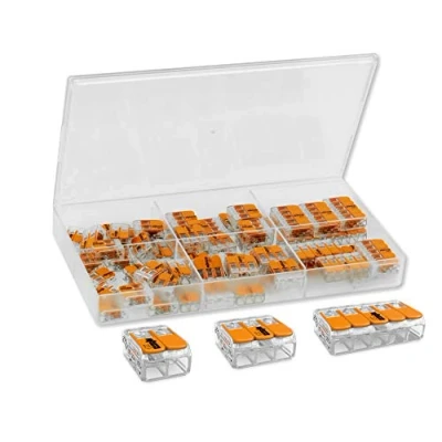 Afbeelding van Wago 61 stuks klemklemmen inclusief de volgende aansluitklemmen 27 x 221 412, 20 413, 14 415 in opbergdoos