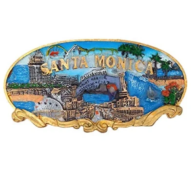 Afbeelding van Santa Monica Hollywood Los Angeles Californië VS 3D Koelkast Magneet Reizen Souvenir Gift Huis &amp; Keuken Decoratie Magnetische Sticker Amerika