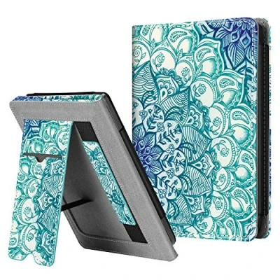 Afbeelding van Fintie Hoes voor Tolino Shine 3 2018 / Kobo Clara HD/Kobo Nia Premium PU Leather Stand Case Protective Cover met Kaartvak Polsband Slaap/Wek Functie, Smaragdblauw
