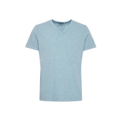 Afbeelding van Blend Bhashton Split NECK Tshirt basic, Heren, Maat: 3XL, Dusty blue