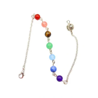 Afbeelding van Stones &amp; Bones® Pendel ketting 7 Chakra