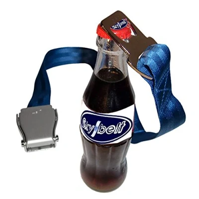 Afbeelding van Skybelt vliegtuig riem zilver/blauw opener