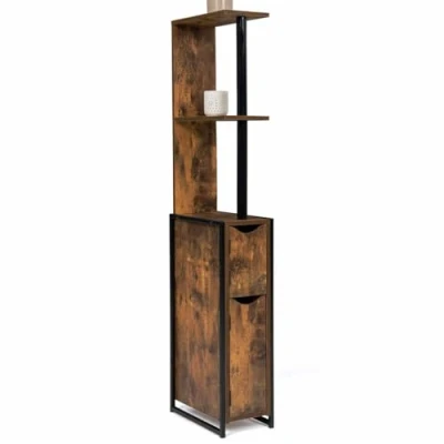 Afbeelding van IDMarket Toiletkast 2 deuren Dayton met legplanken industrieel design