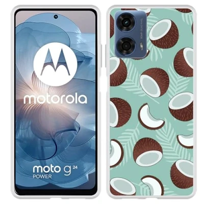 Afbeelding van Cazy Hoesje geschikt voor Motorola Moto E14 Siliconen Kokosnoten