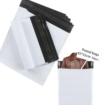 Afbeelding van huruirui 42 x 52 cm verzendzakken, plastic ondoorzichtig, zelfklevende verzendzakken voor kleding, logistieke verpakkingen, transport, verpakkingsdoos, 50 stuks