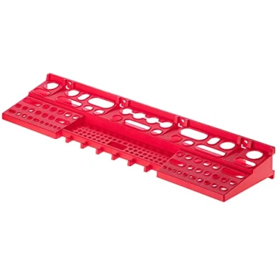 Afbeelding van KADAX Gereedschapsdrager, wandrek, gereedschapshouder van PP kunststof, opslagsysteem voor gatenwand, gereedschapswand garage, werkplaats, hobbyruimte, schuur (1 x lang)