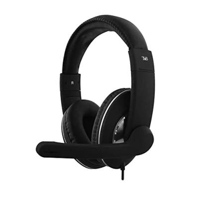 Afbeelding van T&#039;nB Bedrade microfoonhoofdtelefoon, USB A aansluiting, Omnidirectionele microfoon, ideaal voor telewerken en videoconferenties Zwart