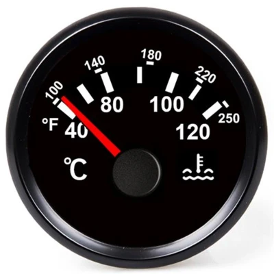 Afbeelding van Hollex Koelwatertemp. meter Zwart 9 32V Voltage: 120