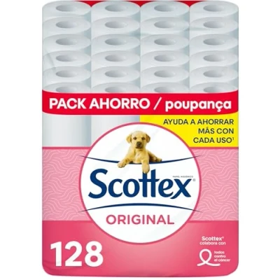 Afbeelding van Scottex Origineel toiletpapier, 128 rollen