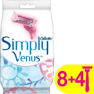 Afbeelding van Gillette Simply Venus 3 Wegwerpscheermesjes 12 stuks