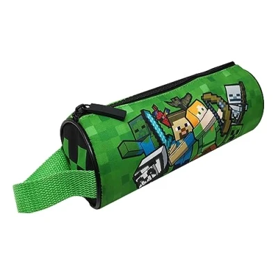 Afbeelding van Theonoi Minecraft Pennenmapje voor kinderen, pennenetui, Etui schooletui, groen creeper,