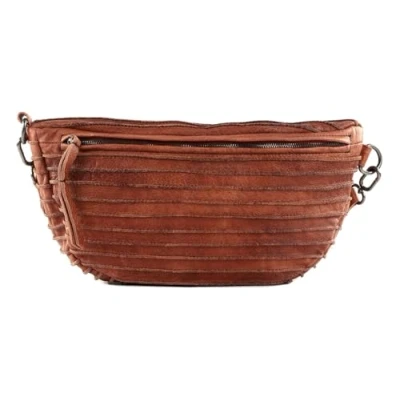 Afbeelding van FREDsBRUDER Leren Gordeltas Riffel Beltbag Rustic Orange Terracotta