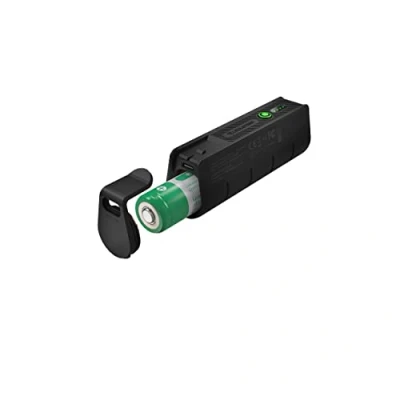 Afbeelding van Ledlenser Flex5 outdoor USB C powerbank oplader, uitneembare lithiumbatterij type 21700, korte laadduur, robuuste behuizing, IP65 bescherming tegen stof, water, laad en capaciteitsindicatie