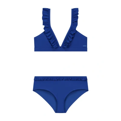 Afbeelding van Shiwi Bella Fixed SET Ruffle Bikini voor kinderen, Maat: 122/128, Blue deep ocean