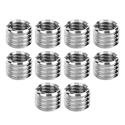 Afbeelding van 10 Stks Draad Inserts Hardware Fastener Innerlijke M6 * 1.0 Buitenste M8 1.25 Lengte 6 MM Man Vrouw Reducerende Moer Rvs Reparatie Tool