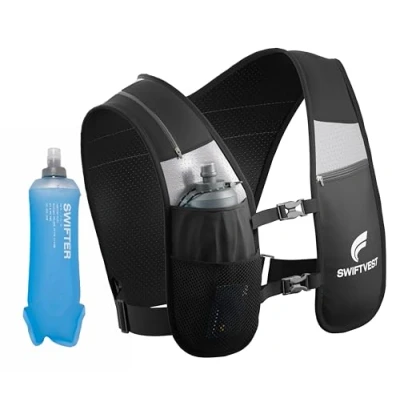 Afbeelding van SWIFTVEST® Running Telefoonhouder Vest Waterdicht Telefoonzakje Reflecterend Hydratatievest Verstelbare Tailleband Waterfleshouder Lichtgewicht 6 zakken voor hardloopaccessoires Mannen &amp;