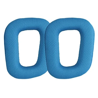 Afbeelding van kwmobile 2x oorkussens geschikt voor Logitech G430 / G35 G930 F450 Earpads koptelefoon in blauw
