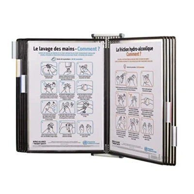 Afbeelding van Tarifold Wandelement Technic met 10 sterifold zichtbord/414507 A4 zwart
