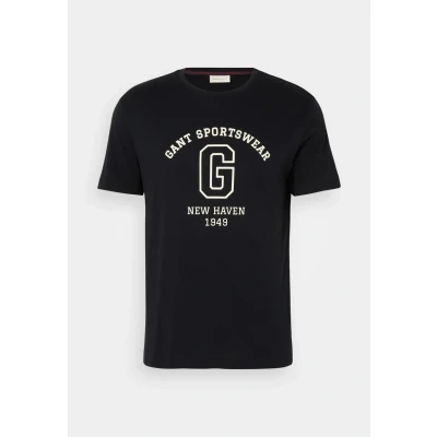Afbeelding van GANT Graphic Tshirt print, Heren, Maat: Small, Black