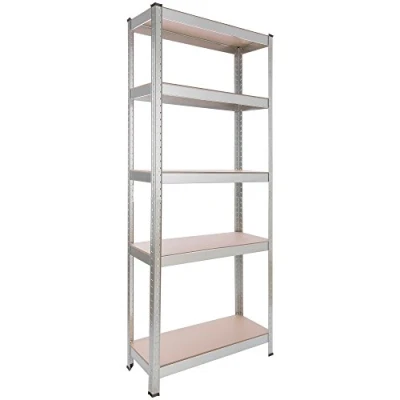 Afbeelding van AREBOS Stellingkast Opbergrek 5 Planken 350 kg Draagkracht 180x75 x30 cm Metaal/MDF te gebruiken als werkbank