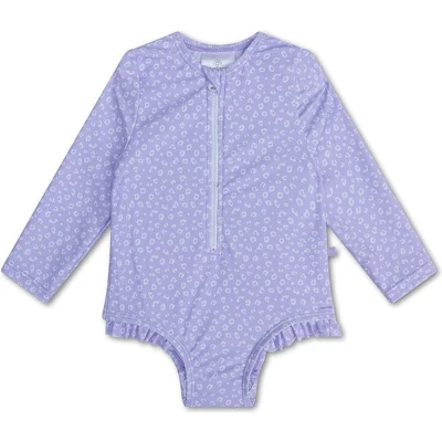 Afbeelding van Swim Essentials UV Badpak Meisjes Lange mouwen Lila Panterprint Maat 122/128