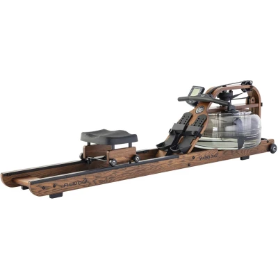 Afbeelding van Fluid Rower Viking 3 XL Roeitrainer Roeimachine met 10 weerstanden Hartslagmeter Waterweerstand Roeiapparaat voor thuis Kleur: walnoot