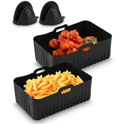 Afbeelding van 2 stuks airfryer accessoires voor Ninja Foodi Max Dual Zone AF400EU AF300EU 9,5L, Ninja, Innsky, Princess heteluchtfriteuse