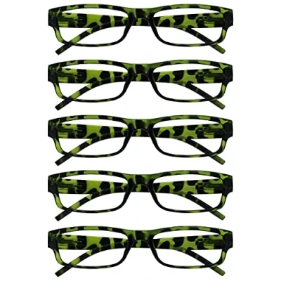 Afbeelding van Leesbril Groene Schildpad Waarde 5 Stuks Lichtgewicht Mannen Vrouwen RRRRR32 6 +1,50