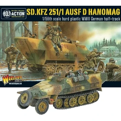 Afbeelding van Bolt Action Sd.Kfz 251/1 Ausf D Hanomag German Half Track 1:56 WWII Military Wargaming Plastic Model Kit