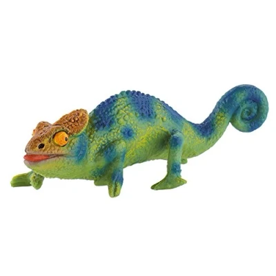 Afbeelding van Bullyland 68498 speelfiguur kameleon, ca. 10,6 cm grote dierenfiguur, detailgetrouw, PVC vrij, ideaal als klein geschenk voor kinderen vanaf 3 jaar
