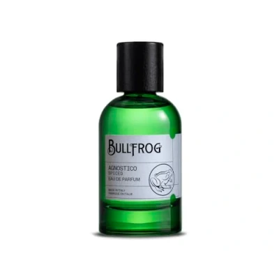 Afbeelding van Bullfrog Agnostico Spiced Eau de Parfum 100 ml: kruidige geur, wierook, houtachtig, noten van roze peper, jeneverbessen en gember, gemaakt in Italië