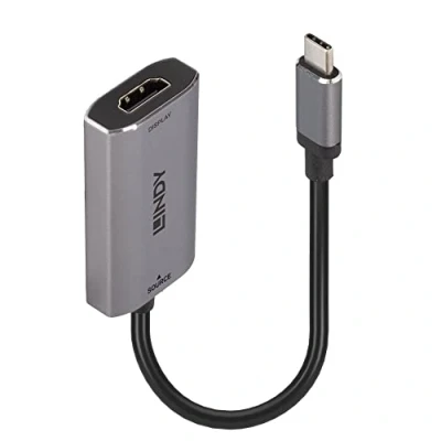 Afbeelding van Lindy 43327 video kabel adapter 0,11 m USB Type C HDMI Zwart, Grijs