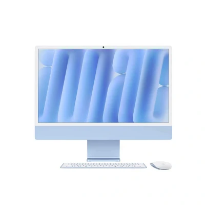 Afbeelding van iMac 24&quot; Blue M4 10C CPU &amp; GPU 24GB 512GB Gbit Eth Mouse MK TID