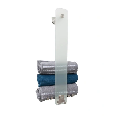 Afbeelding van Best Design Ore handdoekhouder IBRO rvs/mat glas