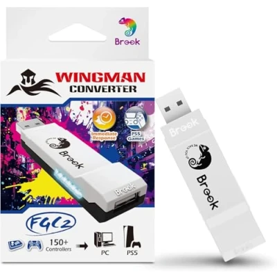 Afbeelding van Mcbazel Brook Wingman FGC 2 Converter for PS5, Wired PS5/PS4/Xbox Series XS/Xbox One/Xbox Elite/NS Switch/Arcade Stick Controller to PS5/Windows PC