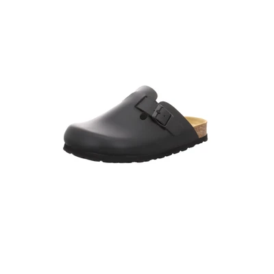 Afbeelding van Natural Sense unisex pantoffels klomp leer Zwaart 1152538