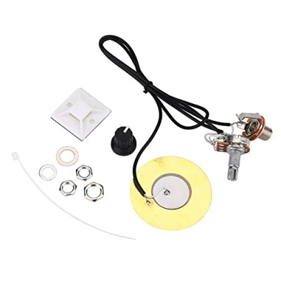 Afbeelding van piëzo, 50 mm, gevoelige transducer, pick up voor gitaar, mandoline, sigarenbox, viool, ukelele, banjo