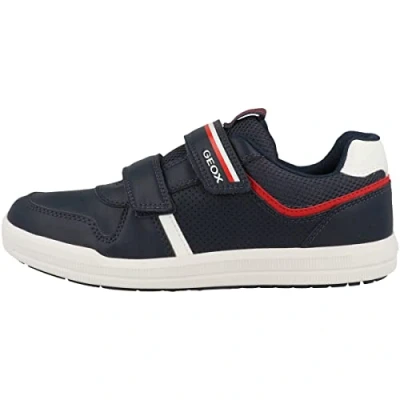 Afbeelding van Geox J Arzach B. A Sneakers laag voor kinderen, Maat: 24, Navy red Kunststof/ textiel