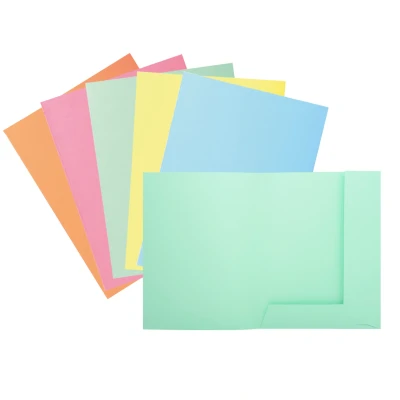 Afbeelding van Exacompta Super 250 Pack van 50 mappen voor A4 papier 2 flappen, 24 x 32 cm gemengde kleuren